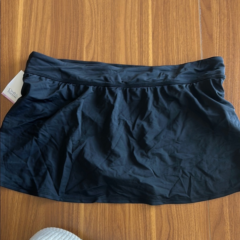 NWT Croft & Barrow Black Swim Skirt with Slit Design 🧜♀️ - Picture 7 of 8